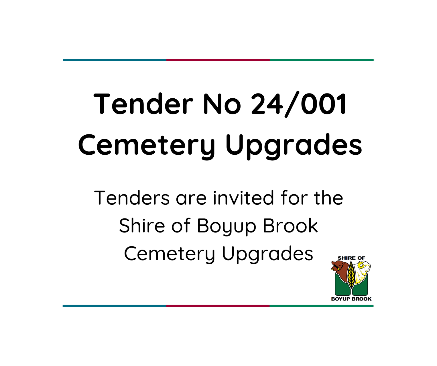 Tender 24/001 - Cemetery Upgrades