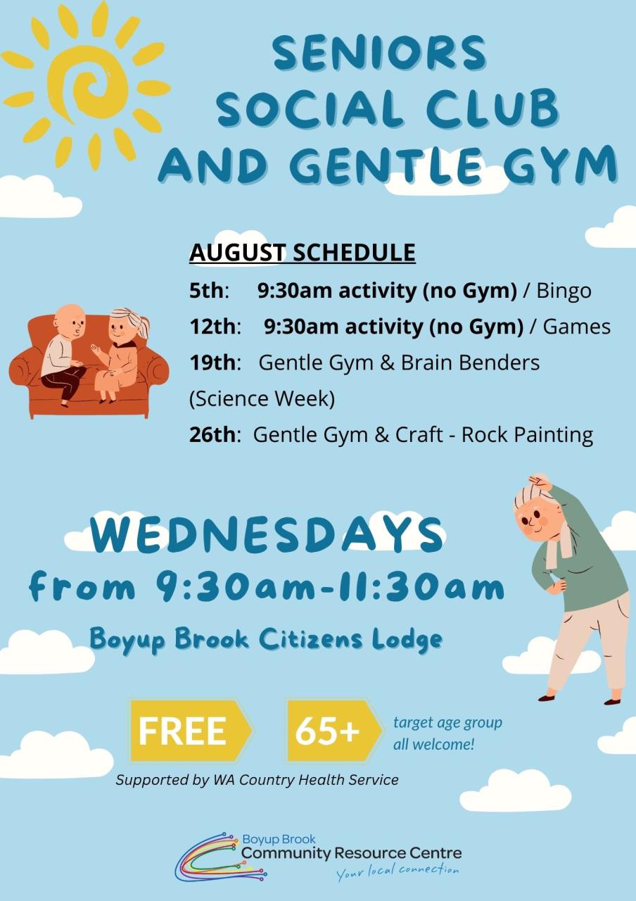 Seniors Social Club and Gentle Gym