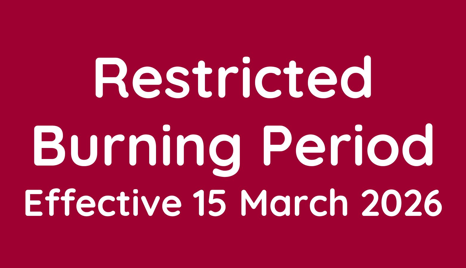Restricted Burning Period
