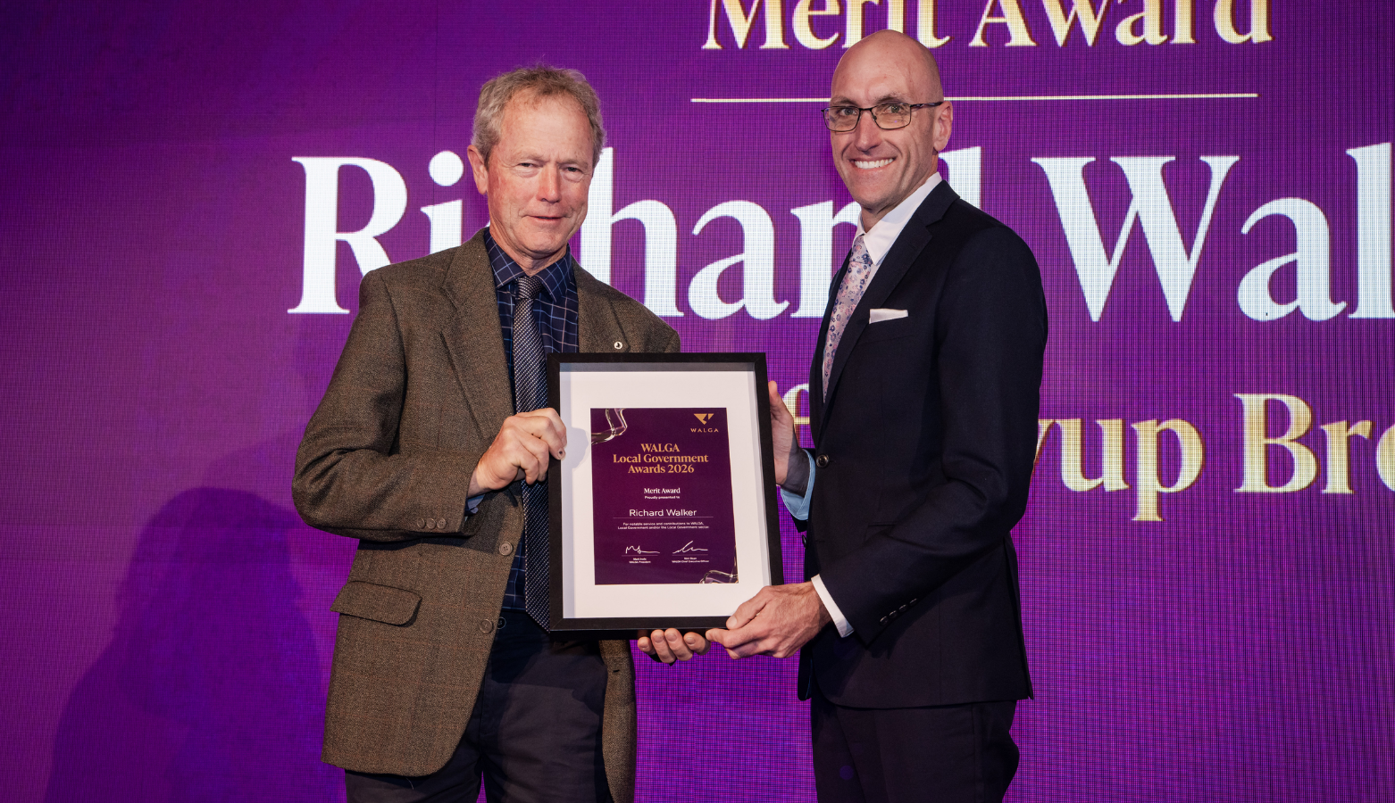 Congratulations to Richard Walker on WALGA Merit Award