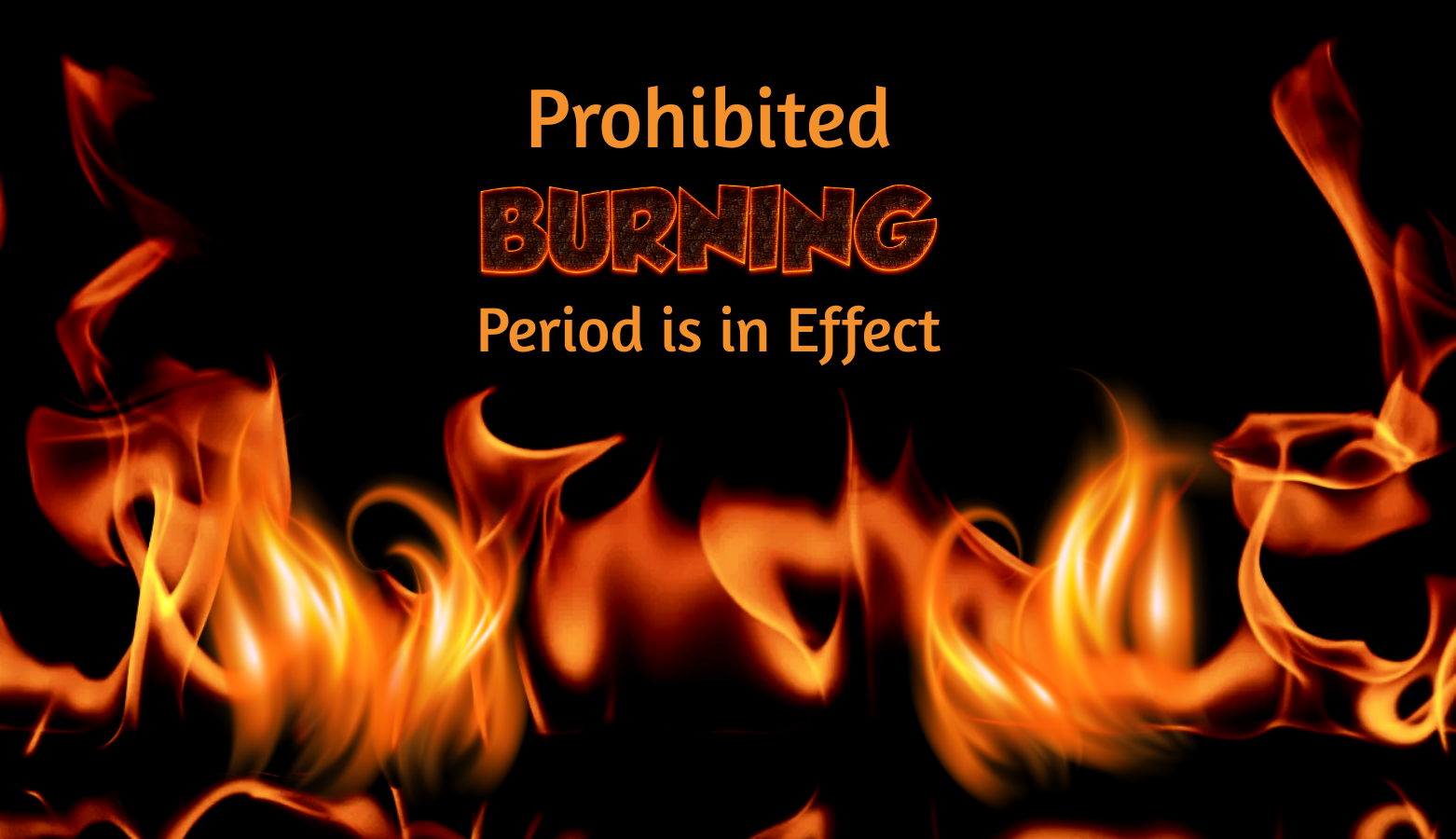 Prohibited Burning is in Effect