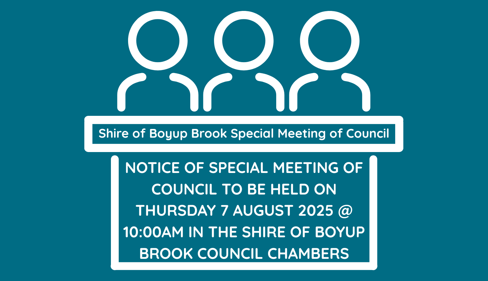 Notice of Special Meeting of Council