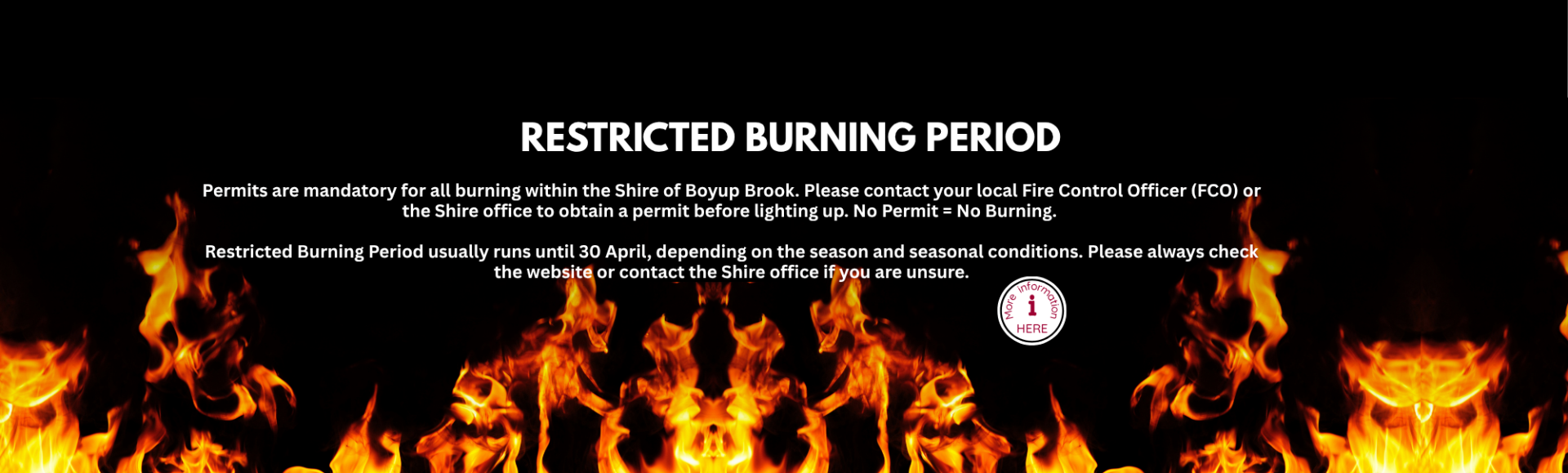 Picture: restricted burning period