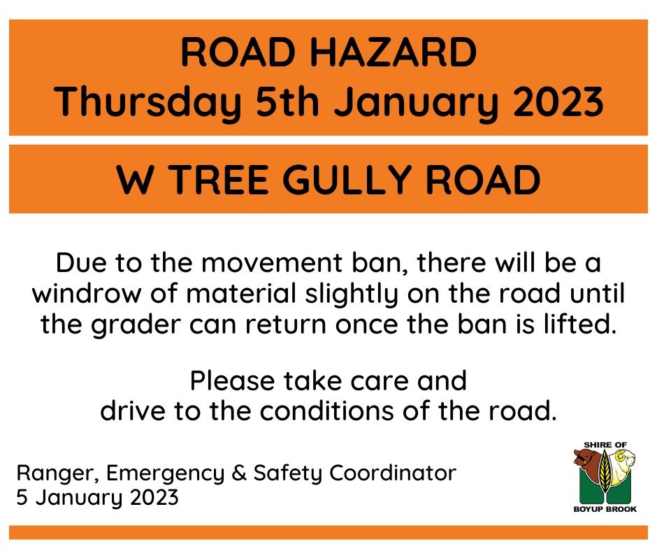 Road Hazard - Thursday 5 January 2023